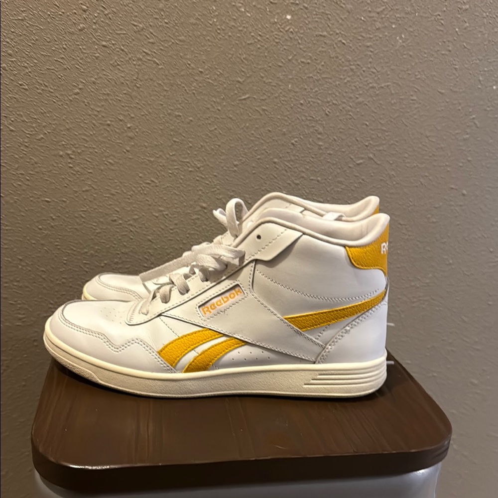 Reebok womens White and Yellow Sneakers